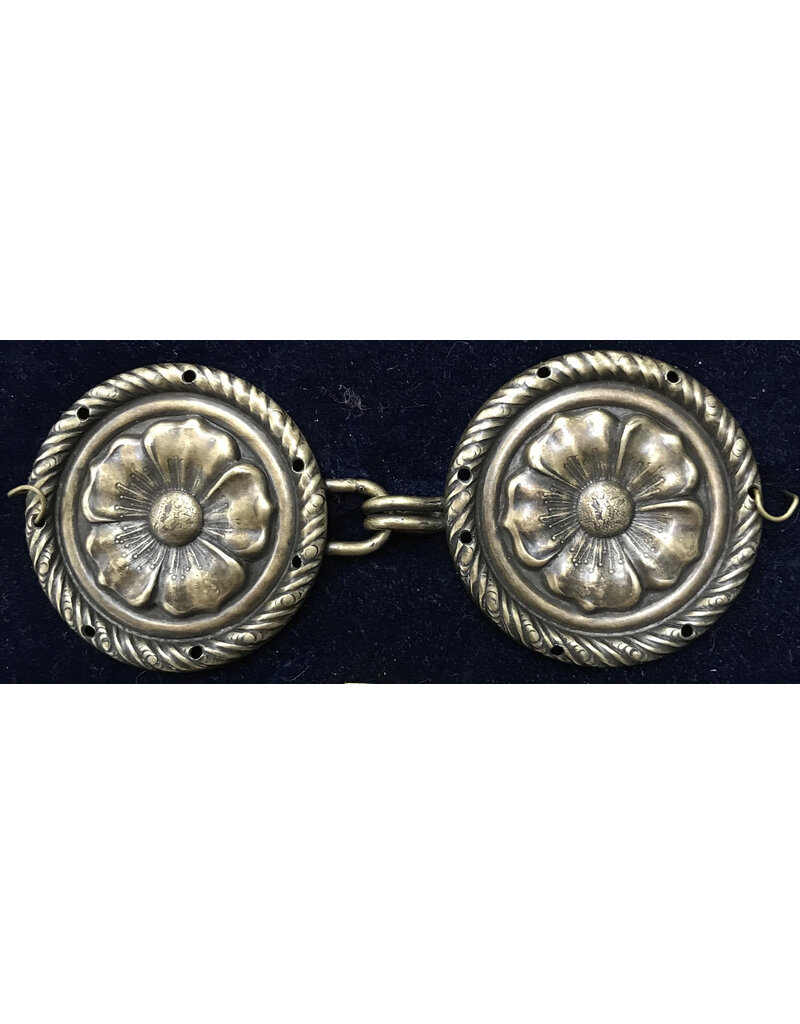 Cloakmakers.com Tudor Rope Edge Cloak Clasp - Antique Bronze Plated