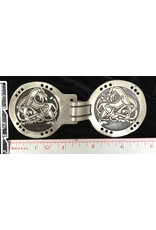 Cloakmakers.com Celtic Panther Cloak Clasp Nickle Silver Medium