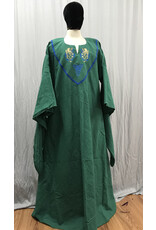 Cloakmakers.com G1182 - Green Gown w/ Drop Sleeves, Lions and Celtic Triquetra Embroidery