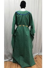 Cloakmakers.com G1182 - Green Gown w/ Drop Sleeves, Lions and Celtic Triquetra Embroidery