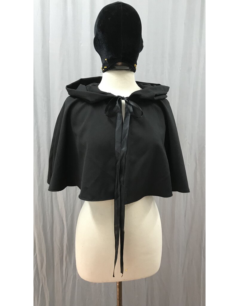 Cloakmakers.com 5367 - Washable Short Black Wool Cloak