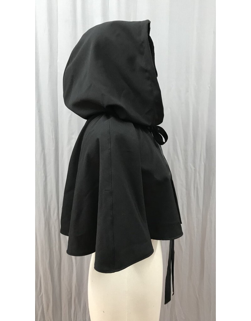 Cloakmakers.com 5367 - Washable Short Black Wool Cloak