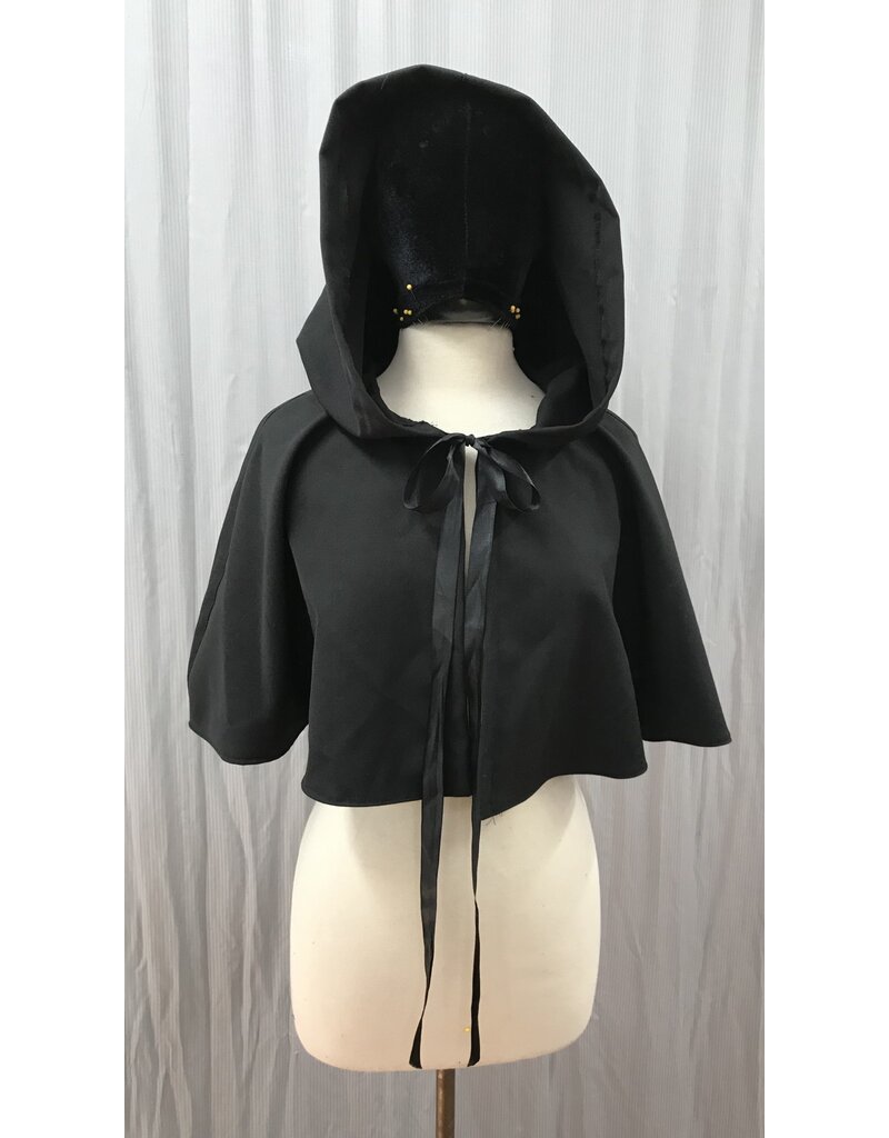 Cloakmakers.com 5367 - Washable Short Black Wool Cloak