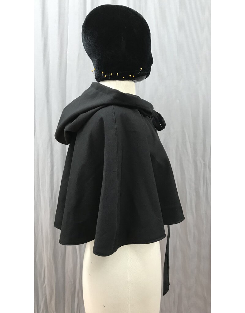 Cloakmakers.com 5367 - Washable Short Black Wool Cloak