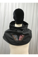 Cloakmakers.com H468 - Black Wool Blend Hooded Cowl
