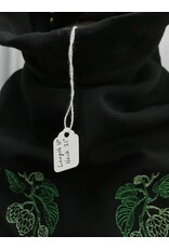 Cloakmakers.com H470- Washable Black Wool Hooded Cowl w/Hops Embroidery