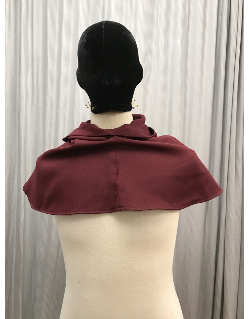 Cloakmakers.com H481 -  Washable Burgundy Red Hooded Cowl