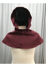 Cloakmakers.com H481 -  Washable Burgundy Red Hooded Cowl