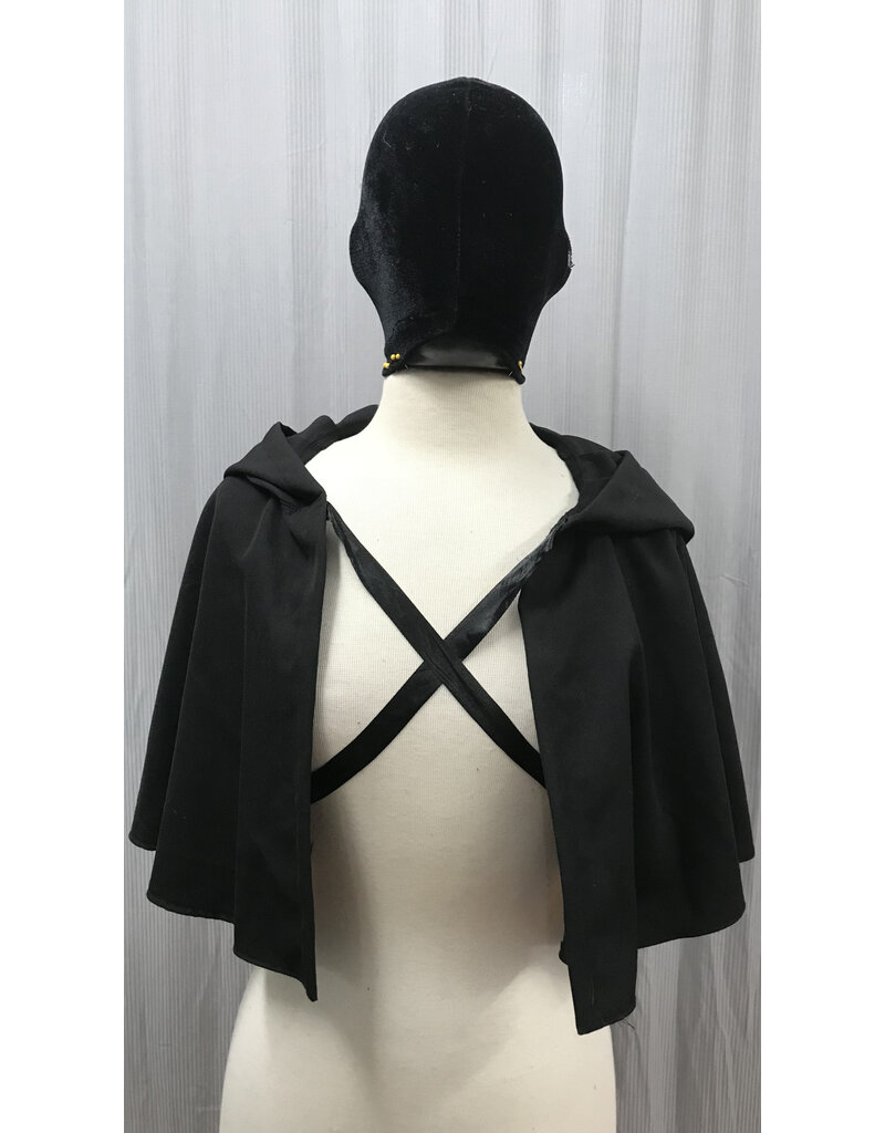 Cloakmakers.com 5367 - Washable Short Black Wool Cloak