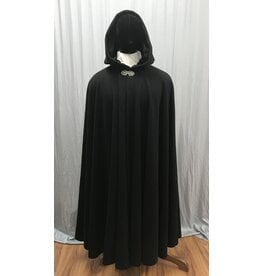 Cloakmakers.com 5377 - Washable Black Cloak w/ Lined Hood