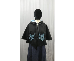 Bernshaw Vintage Blackロングマント cloakmakerscom-5381-washable-