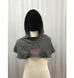 Cloakmakers.com H487 - Washable Wool Blend Hooded Cowl w/ Viking Axe Embroidery