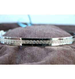 Cloakmakers.com Spiral Center Band Circlet - Unisex, Silvertone Plated Brass