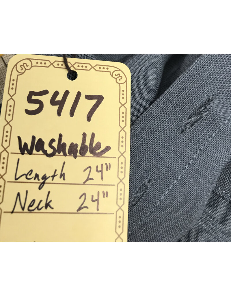 Cloakmakers.com 5417-Distressed Short Grey Cloak w/ Ties, Washable Wool Suiting