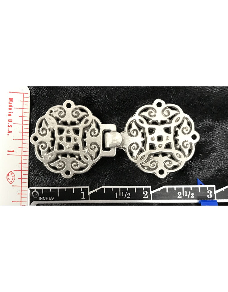 Cloakmakers.com Celtic Rosette Cloak Clasp - Pewter