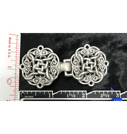 Cloakmakers.com Celtic Rosette Cloak Clasp - Pewter