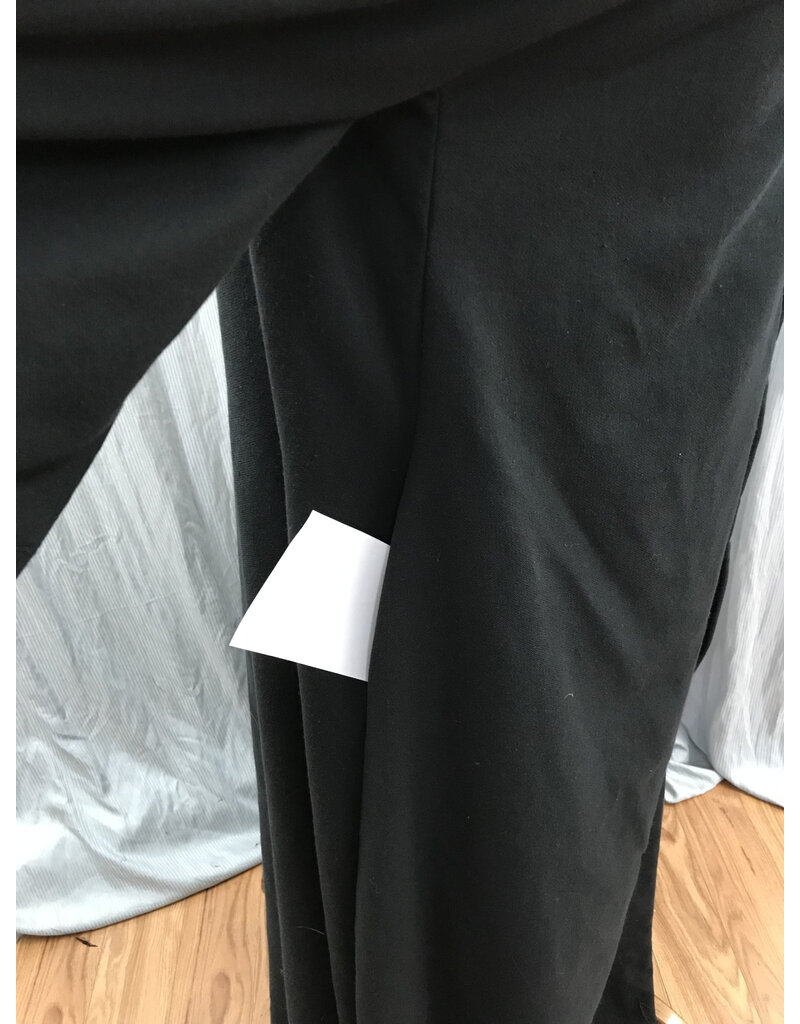 Cloakmakers.com R548 - Washable Black Cotton Robe w/ Pockets & Black, Gold & Silver Trim