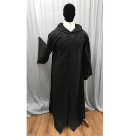 Cloakmakers.com R548 - Washable Black Cotton Robe w/ Pockets