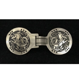 Cloakmakers.com Hippocampus Cloak Clasp Nickel Silver Medium