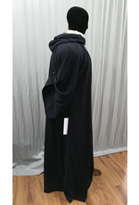 Cloakmakers.com R549 - Washable Navy Blue Robe w/ Light Blue Velvet Hood Lining