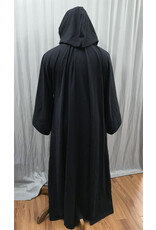 Cloakmakers.com R549 - Washable Navy Blue Robe w/ Light Blue Velvet Hood Lining