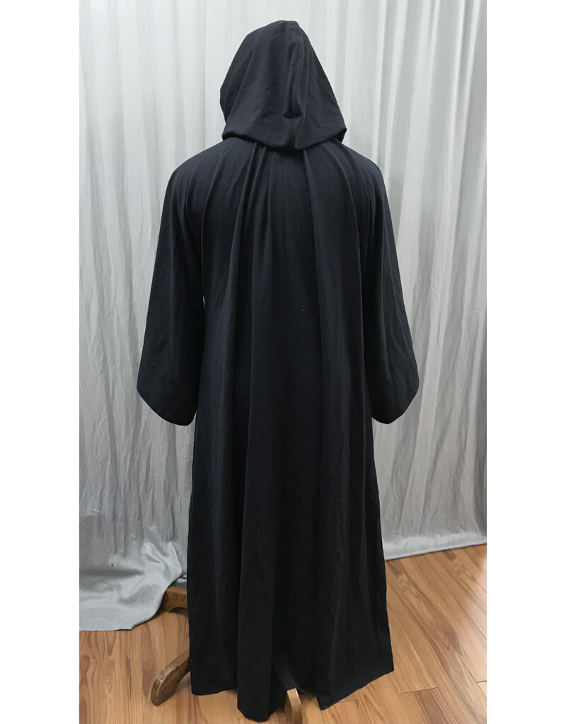 Cloakmakers.com R549 - Washable Navy Blue Robe w/ Light Blue Velvet Hood Lining