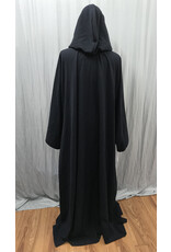 Cloakmakers.com R549 - Washable Navy Blue Robe w/ Light Blue Velvet Hood Lining