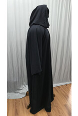 Cloakmakers.com R549 - Washable Navy Blue Robe w/ Light Blue Velvet Hood Lining