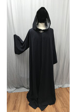 Cloakmakers.com R549 - Washable Navy Blue Robe w/ Light Blue Velvet Hood Lining