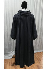 Cloakmakers.com R549 - Washable Navy Blue Robe w/ Light Blue Velvet Hood Lining