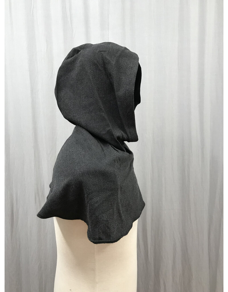 Cloakmakers.com H461-Lightweight Charcoal Grey Washable Wool Blend Hood