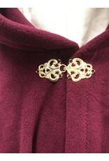 Cloakmakers.com 5447 - Washable Burgundy Fleece Ruana Cloak w/ Unlined Hood