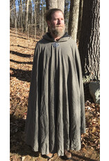 5456 - Washable Grey Full Circle Cloak w/ Black Moleskin 5456 - Washable Grey Full Circle Cloak w/ Black Moleskin