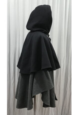 Cloakmakers.com 5481 - Washable Mantle Ruana Cloak w/ Grey Velvet Hood Lining