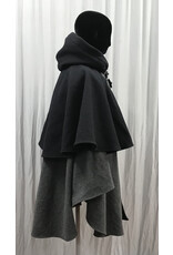 Cloakmakers.com 5481 - Washable Mantle Ruana Cloak w/ Grey Velvet Hood Lining