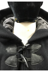Cloakmakers.com 5481 - Washable Mantle Ruana Cloak w/ Grey Velvet Hood Lining