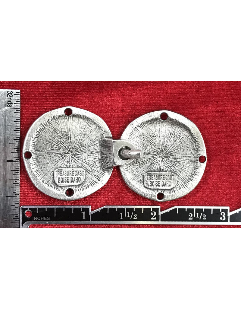 Cloakmakers.com Crusader Cross Cloak Clasp - Pewter