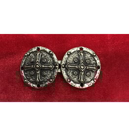 Cloakmakers.com Crusader Cross Cloak Clasp - Antique Bronze