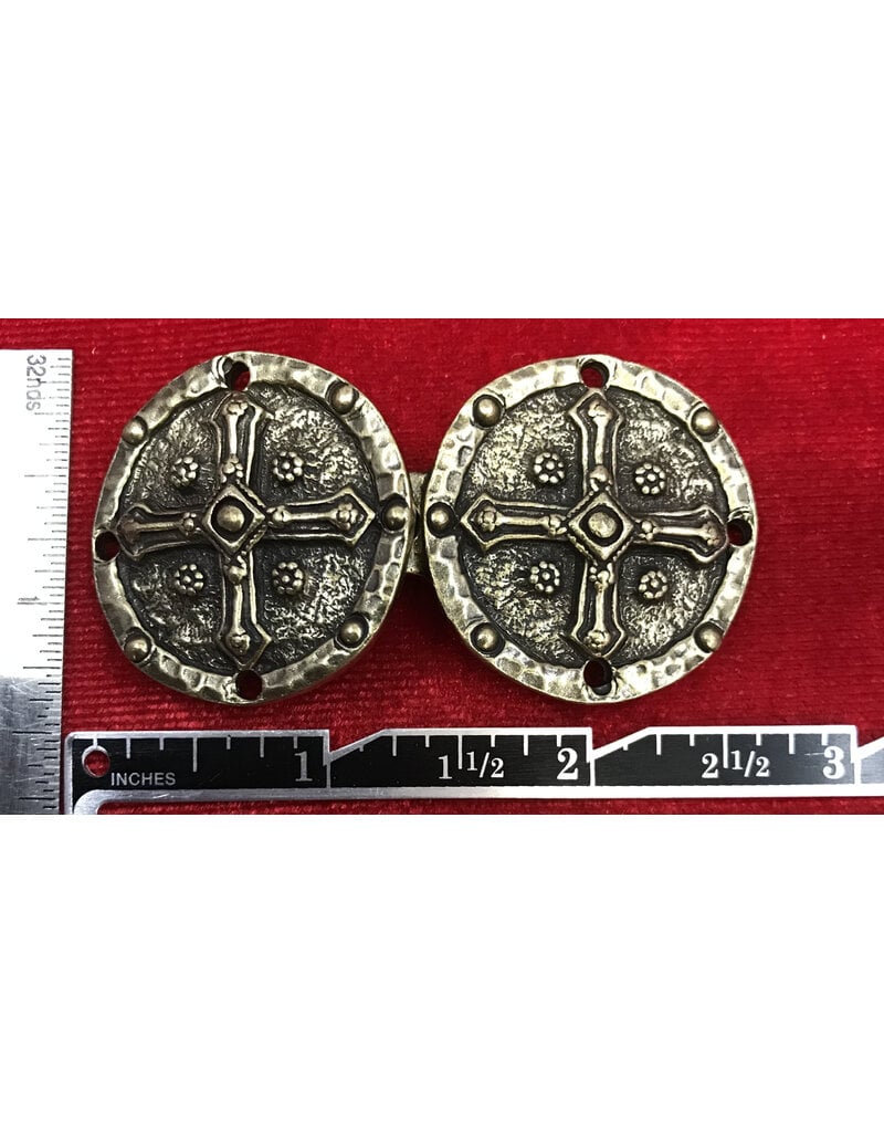 Cloakmakers.com Crusader Cross Cloak Clasp - Antique Bronze