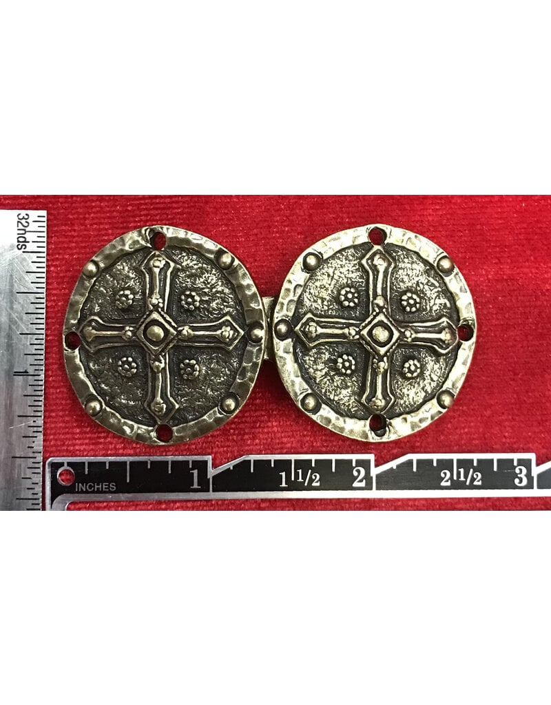 Cloakmakers.com Crusader Cross Cloak Clasp - Antique Bronze