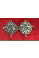 Cloakmakers.com Triple Stag Cloak Clasp