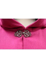 Cloakmakers.com 5489 - Washable Fuschia Pink Ruana Cloak w/ Butterfly Sword Embroidery