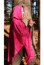 Cloakmakers.com 5489 - Washable Fuschia Pink Ruana Cloak w/ Butterfly Sword Embroidery