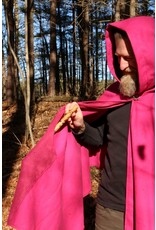 Cloakmakers.com 5489 - Washable Fuschia Pink Ruana Cloak w/ Butterfly Sword Embroidery