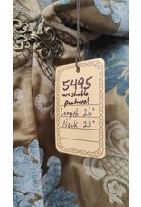 Cloakmakers.com 5495 - Washable Brocade Short Cloak w/ Tan Moleskin Hood Lining, Pockets