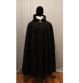 Cloakmakers.com 5500 - Brown Wool Blend Full Circle Cloak w/ Teal Moleskin Hood Lining