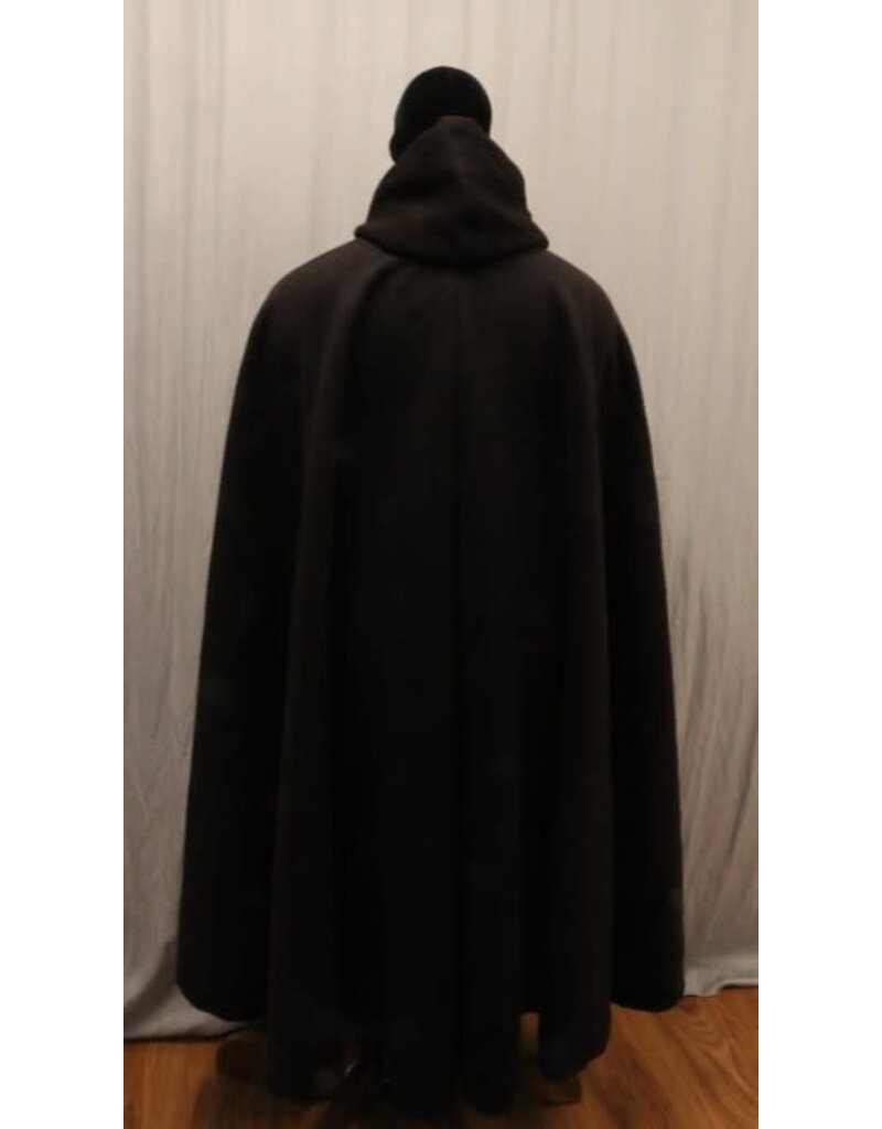 Cloakmakers.com 5500 - Brown Wool Blend Full Circle Cloak w/ Teal Moleskin Hood Lining