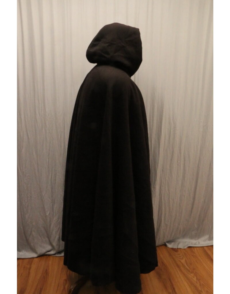 Cloakmakers.com 5500 - Brown Wool Blend Full Circle Cloak w/ Teal Moleskin Hood Lining