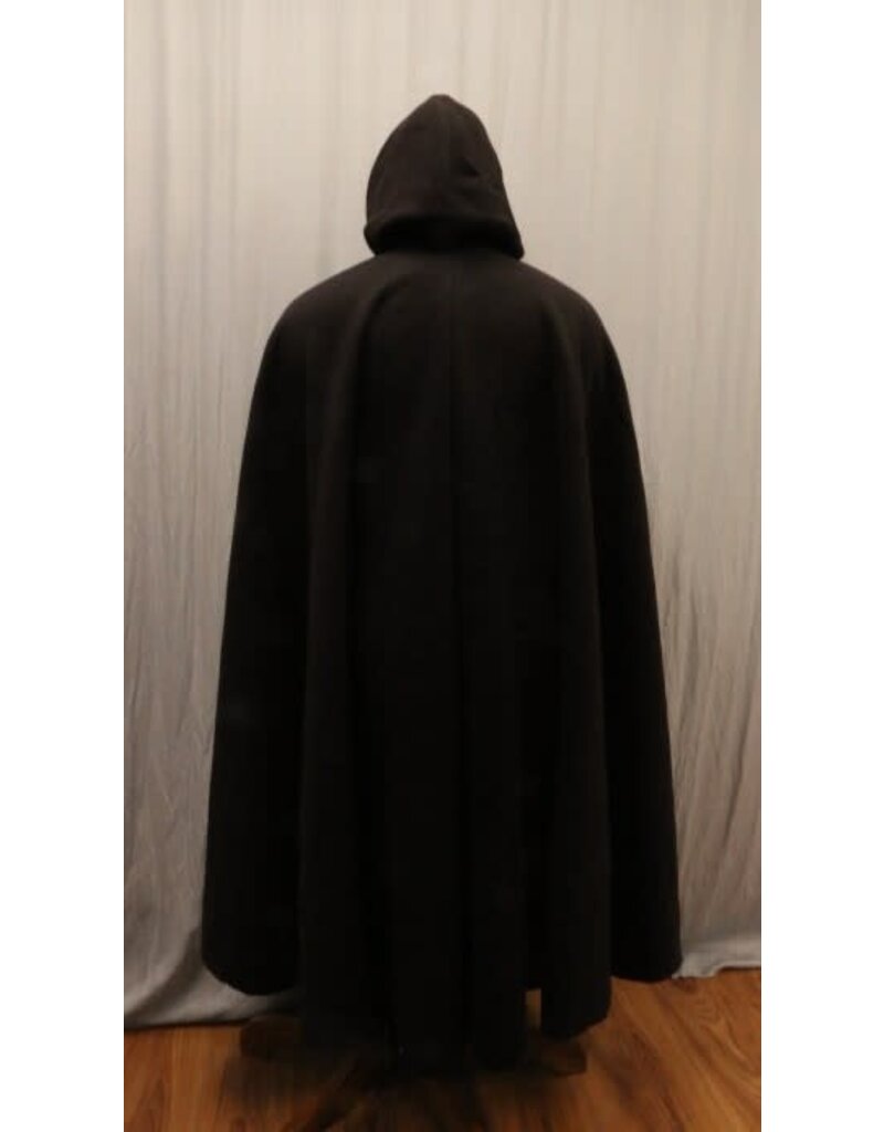 Cloakmakers.com 5500 - Brown Wool Blend Full Circle Cloak w/ Teal Moleskin Hood Lining