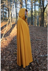 Cloakmakers.com 5512-Washable Amber Cloak w/Olive Green Hood Lining, Trim & Buttons